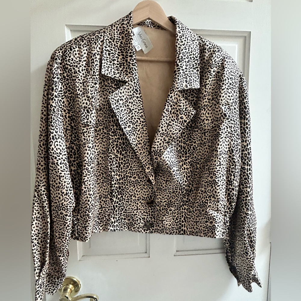 Silk Vera Cristina Leopard Print Women's Blazer